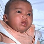 Infant with pertussis, first in a sequence.
